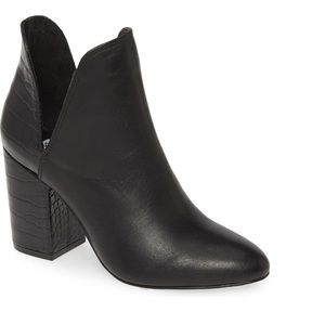 Steve Madden Black Croc Rookie Ankle Bootie